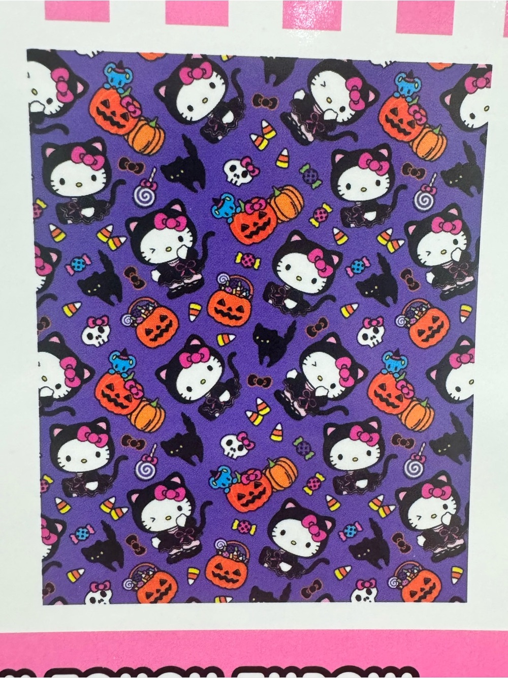 Hello Kitty Halloween Soft Plush Throw Blanket 50"x40" BLACK CAT RARE